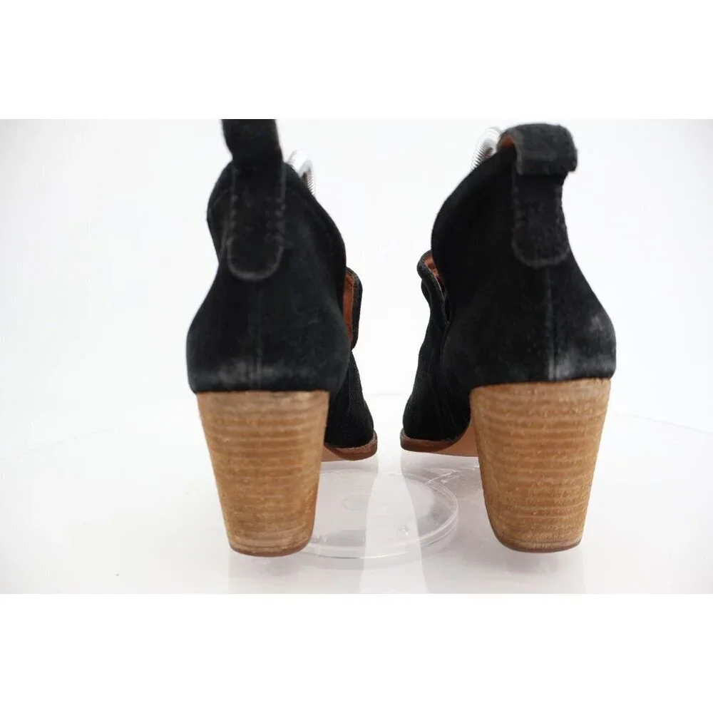 Jeffrey Campbell Cromwell Ankle Boots Women's 9 Black Suede Pointed Toe Western
